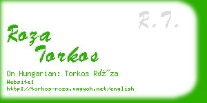 roza torkos business card